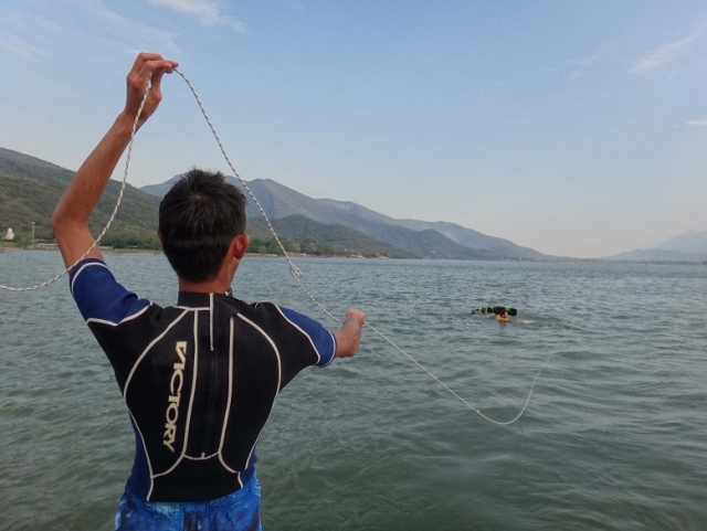 recogiendo la cuerda